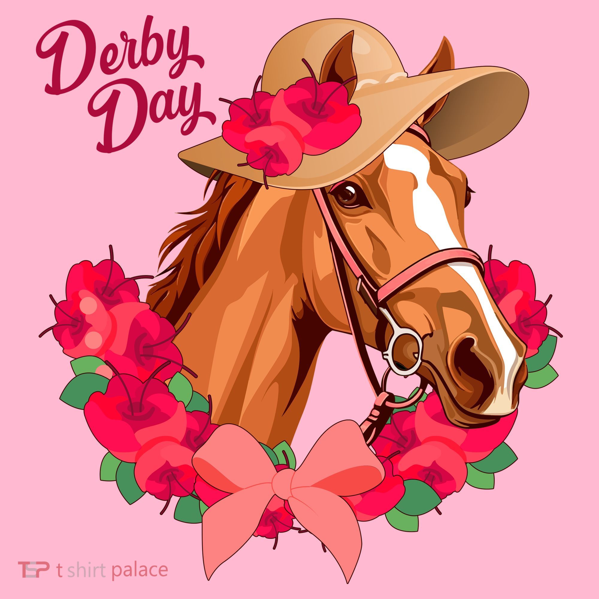 Cute Floral Derby Day Horse Visor