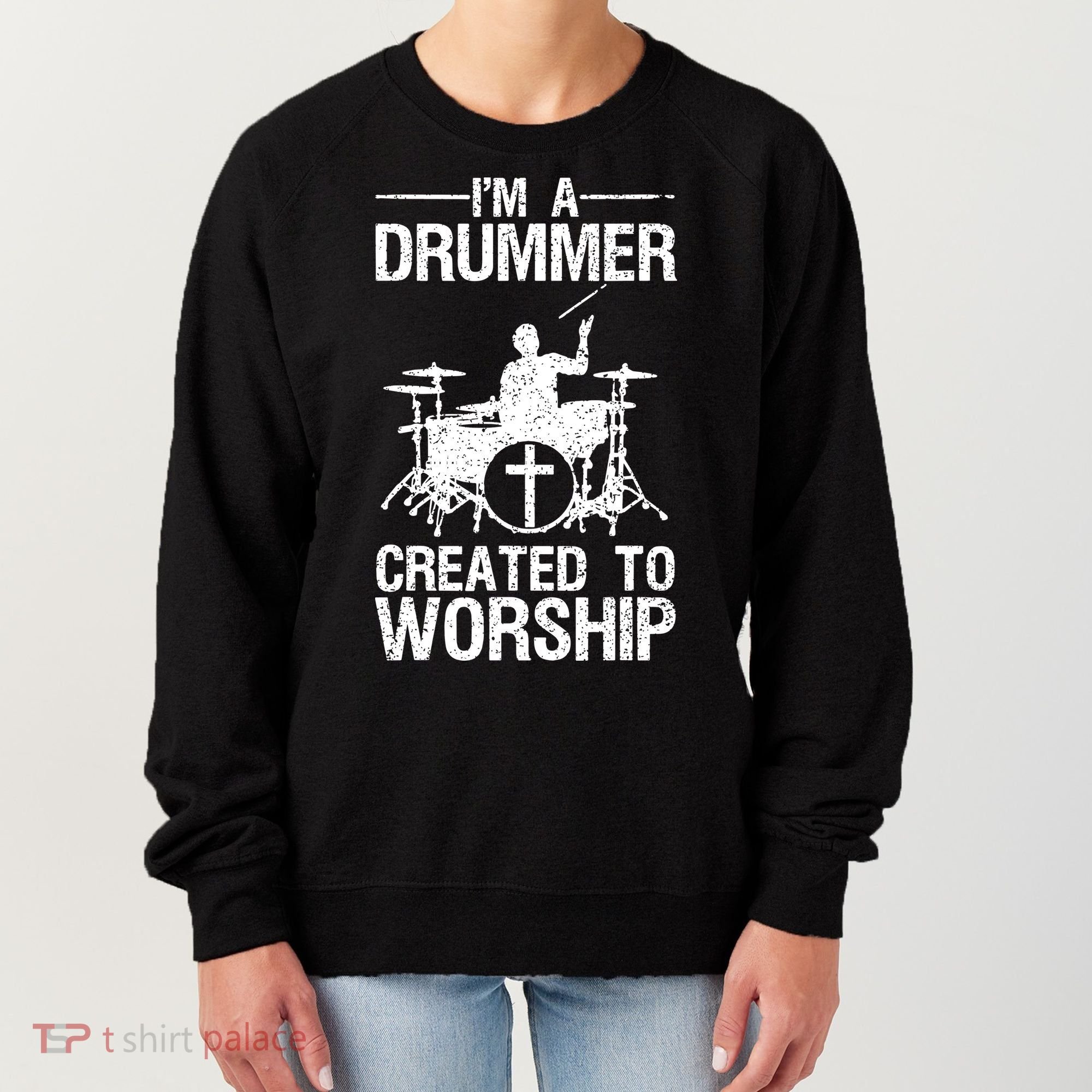 Christian Funny Drummer Player Lover Women's Sweatshirt