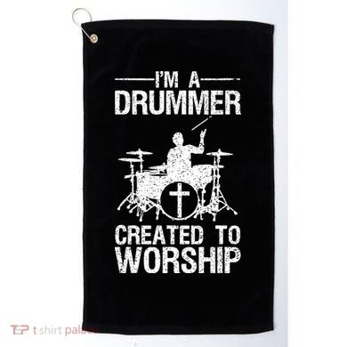 Christian Funny Drummer Player Lover Golf Towel