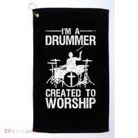 Christian Funny Drummer Player Lover Golf Towel thumb 0
