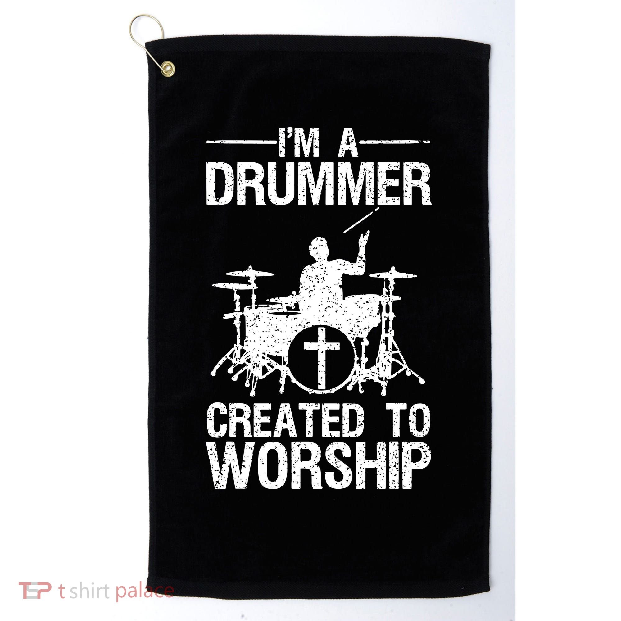 Christian Funny Drummer Player Lover Golf Towel