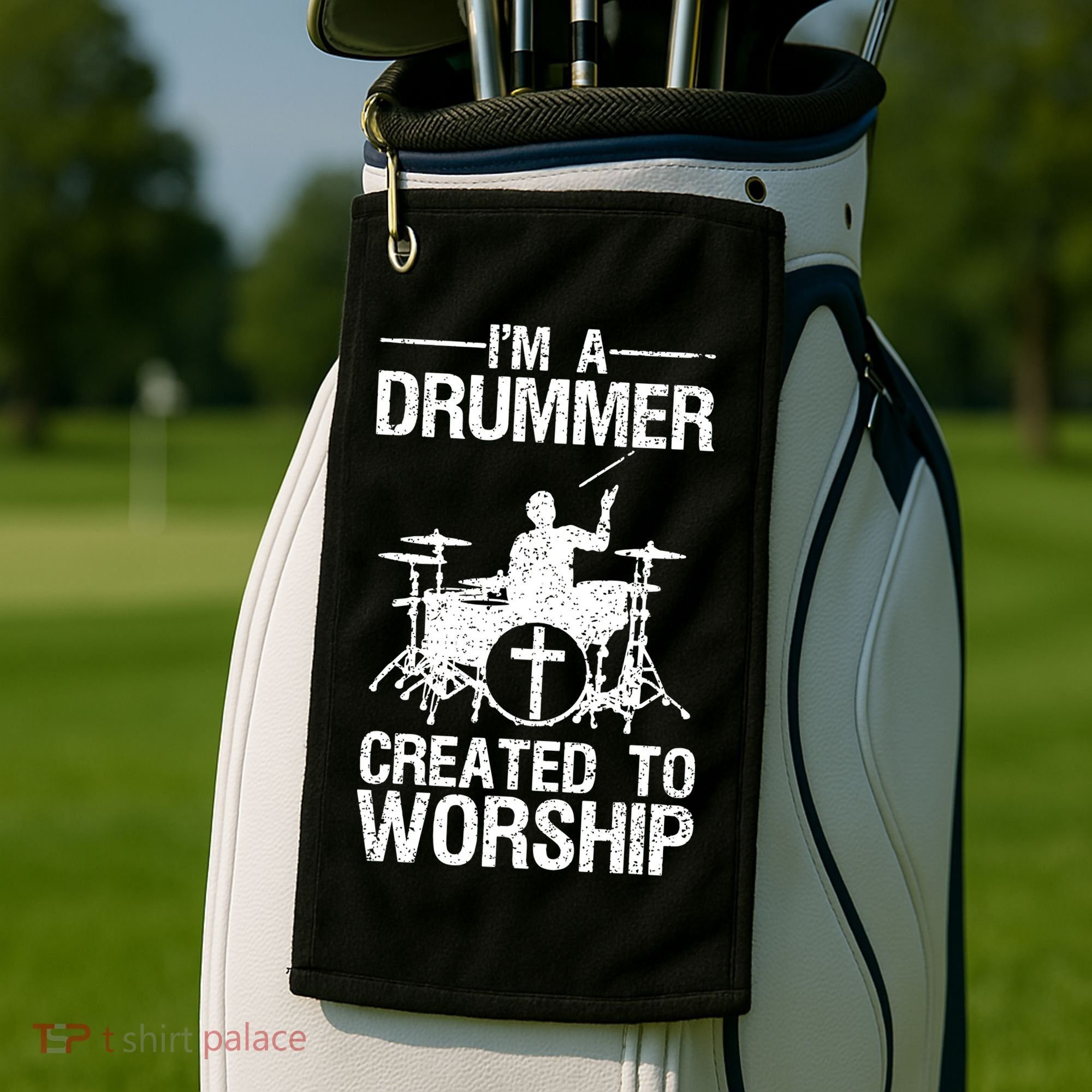 Christian Funny Drummer Player Lover Golf Towel