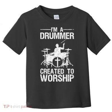 Christian Funny Drummer Player Lover Toddler T-Shirt