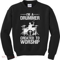 Christian Funny Drummer Player Lover Kids Sweatshirt thumb 0