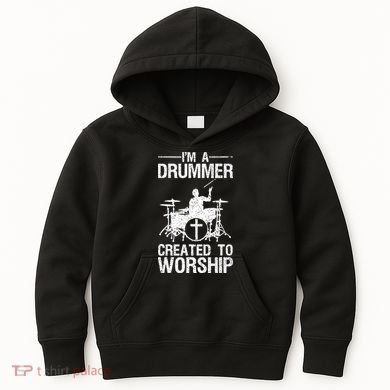 Christian Funny Drummer Player Lover Kids Hoodie