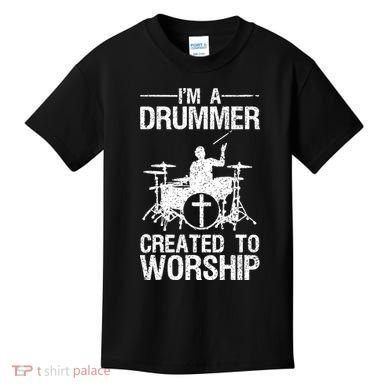 Christian Funny Drummer Player Lover Kids T-Shirt