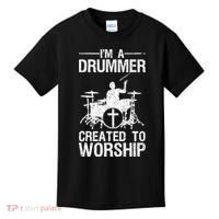Christian Funny Drummer Player Lover Kids T-Shirt thumb 0