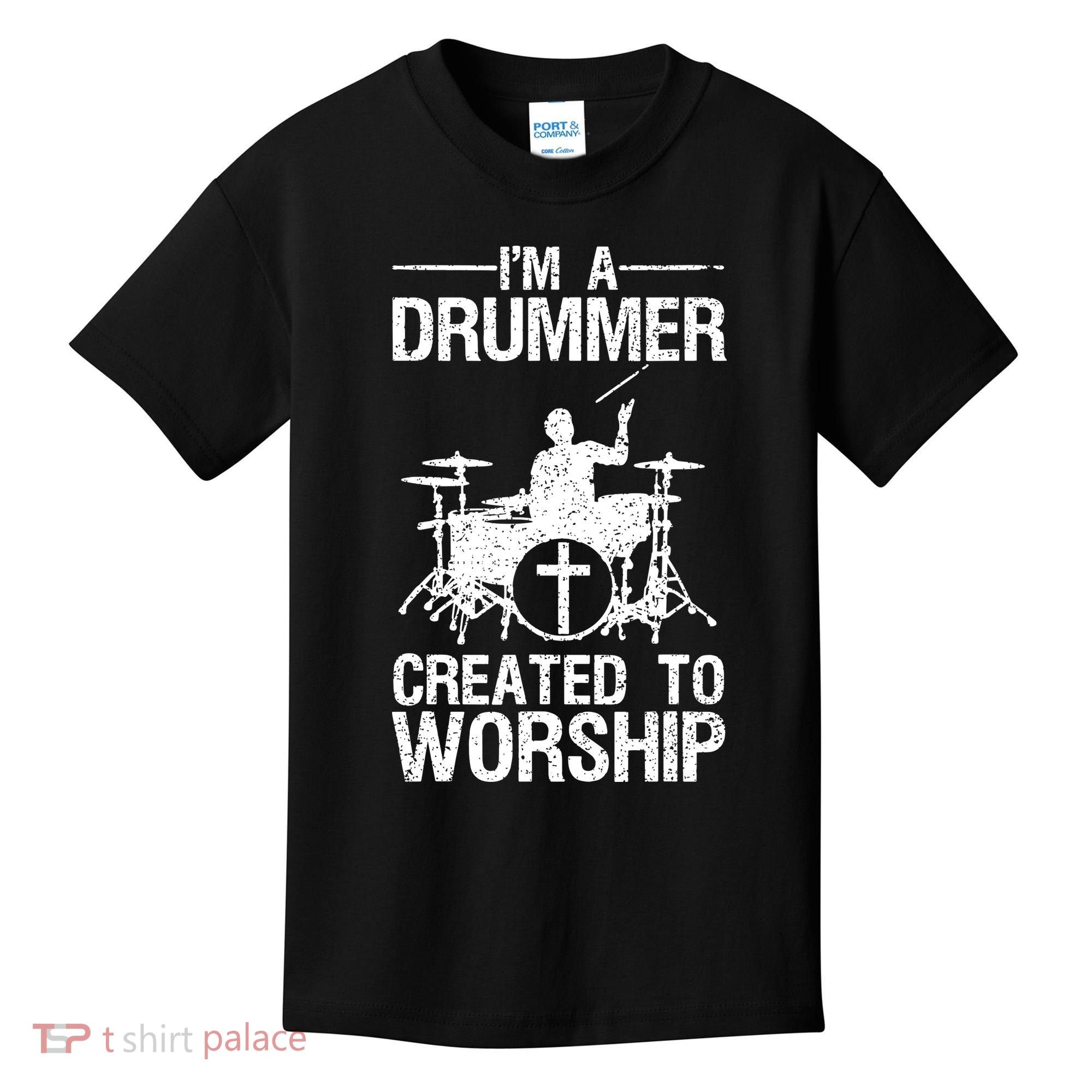 Christian Funny Drummer Player Lover Kids T-Shirt