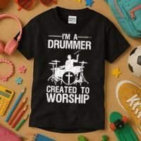 Christian Funny Drummer Player Lover Kids T-Shirt thumb 3