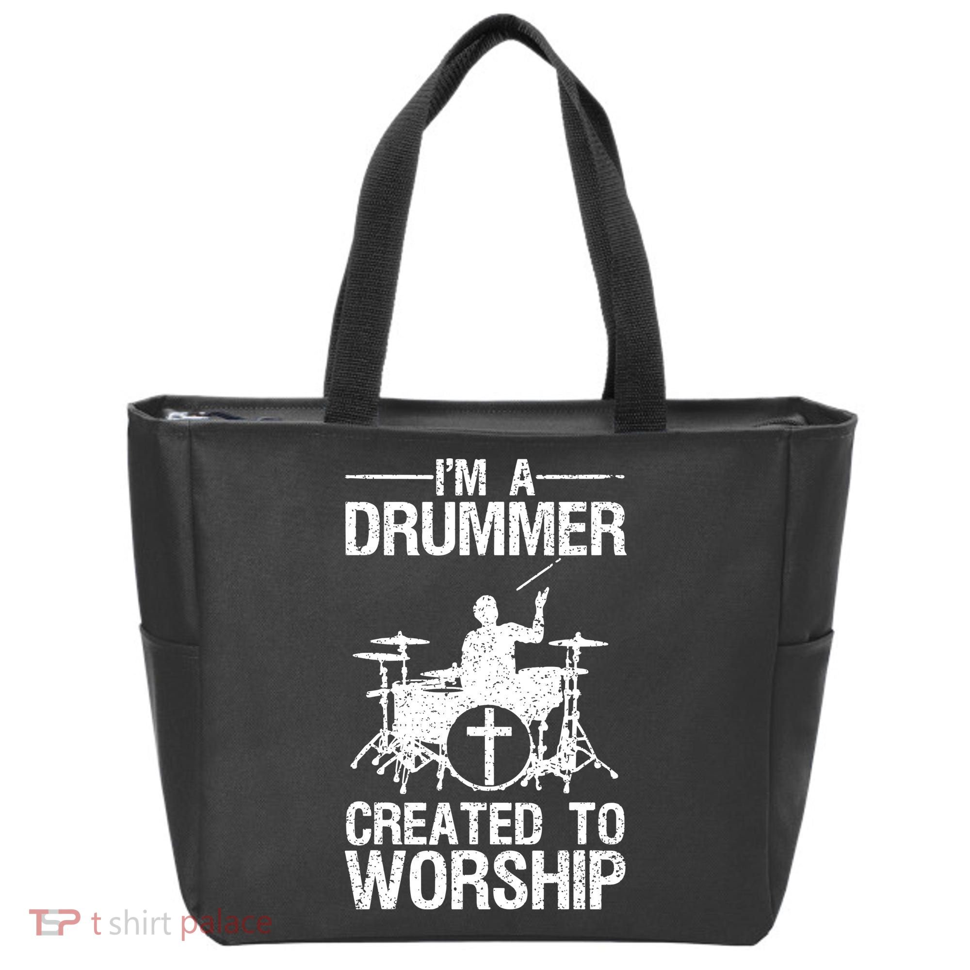Christian Funny Drummer Player Lover Tote Bag