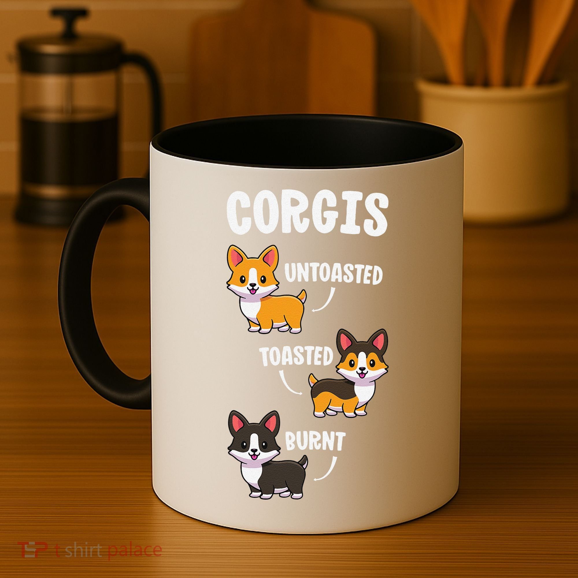 Corgi Funny Dog Lovers Gift Untoasted Toasted Burnt Coffee Mug