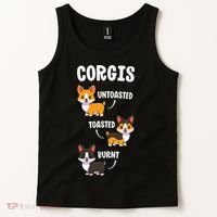Corgi Funny Dog Lovers Gift Untoasted Toasted Burnt Tank Top thumb 2