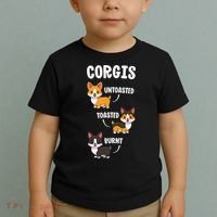 Corgi Funny Dog Lovers Gift Untoasted Toasted Burnt Toddler T-Shirt thumb 2