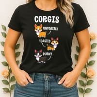 Corgi Funny Dog Lovers Gift Untoasted Toasted Burnt Women's T-Shirt thumb 2