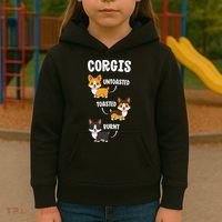 Corgi Funny Dog Lovers Gift Untoasted Toasted Burnt Kids Hoodie thumb 3