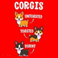 Corgi Funny Dog Lovers Gift Untoasted Toasted Burnt Santa Hat thumb 1