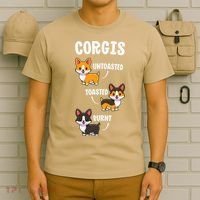 Corgi Funny Dog Lovers Gift Untoasted Toasted Burnt T-Shirt thumb 6