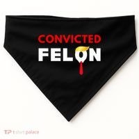Convicted Felon Donald Trump Guilty Lock Him Up Trump Prison USA-Made Doggie Bandana thumb 0