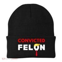 Convicted Felon Donald Trump Guilty Lock Him Up Trump Prison Beanie thumb 0