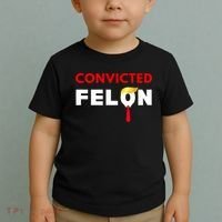 Convicted Felon Donald Trump Guilty Lock Him Up Trump Prison Toddler T-Shirt thumb 2