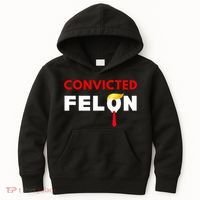 Convicted Felon Donald Trump Guilty Lock Him Up Trump Prison Kids Hoodie thumb 0