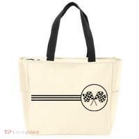 Checker Flag Dirt Track Racing Checkered Flag Racing Rally Tote Bag thumb 0