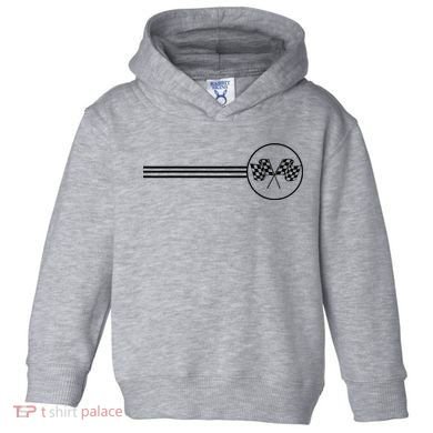 Checker Flag Dirt Track Racing Checkered Flag Racing Rally Toddler Hoodie