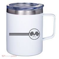 Checker Flag Dirt Track Racing Checkered Flag Racing Rally 12oz Stainless Steel Coffee Mug thumb 0