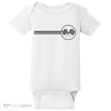 Checker Flag Dirt Track Racing Checkered Flag Racing Rally Baby Bodysuit