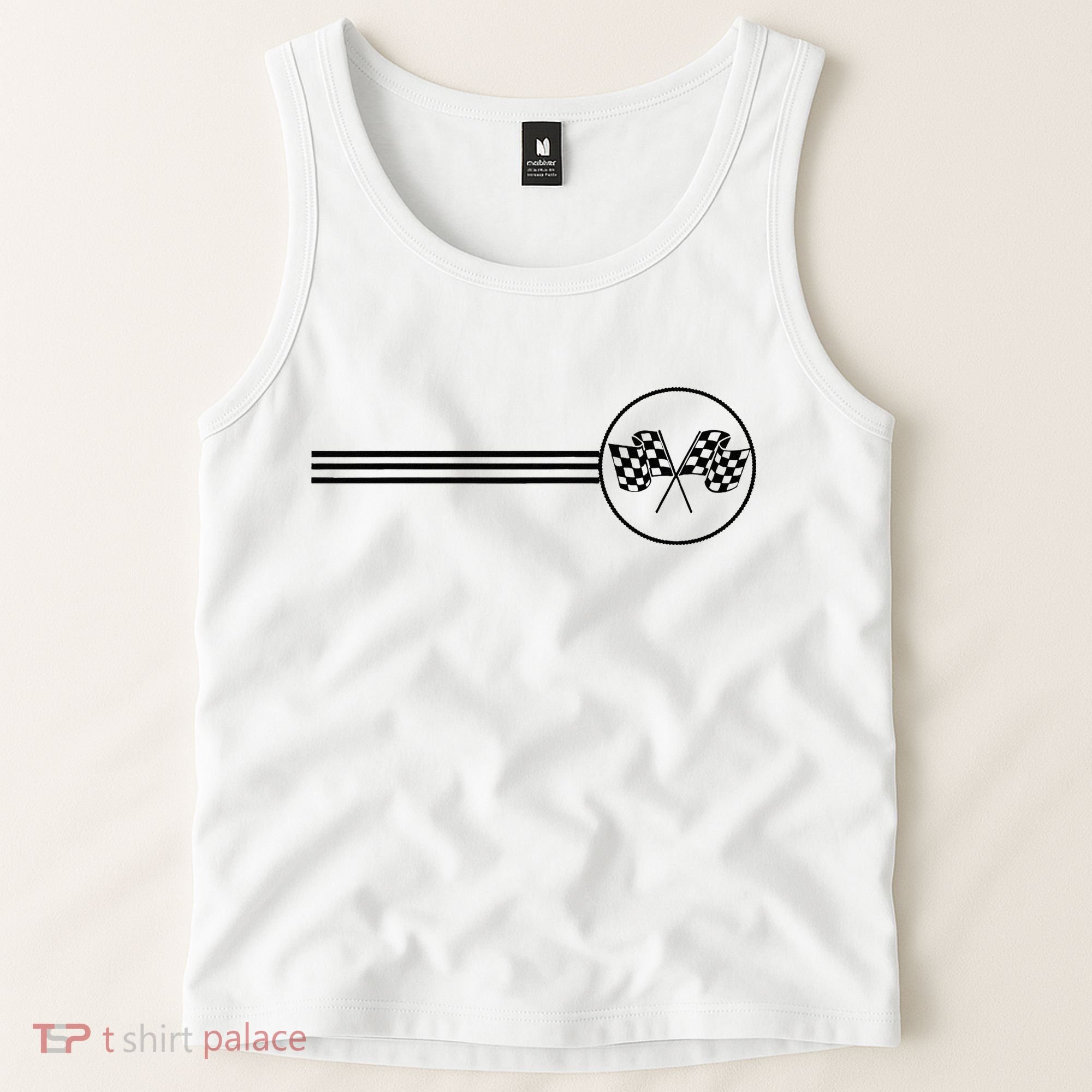 Checker Flag Dirt Track Racing Checkered Flag Racing Rally Tank Top