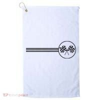 Checker Flag Dirt Track Racing Checkered Flag Racing Rally Golf Towel thumb 0