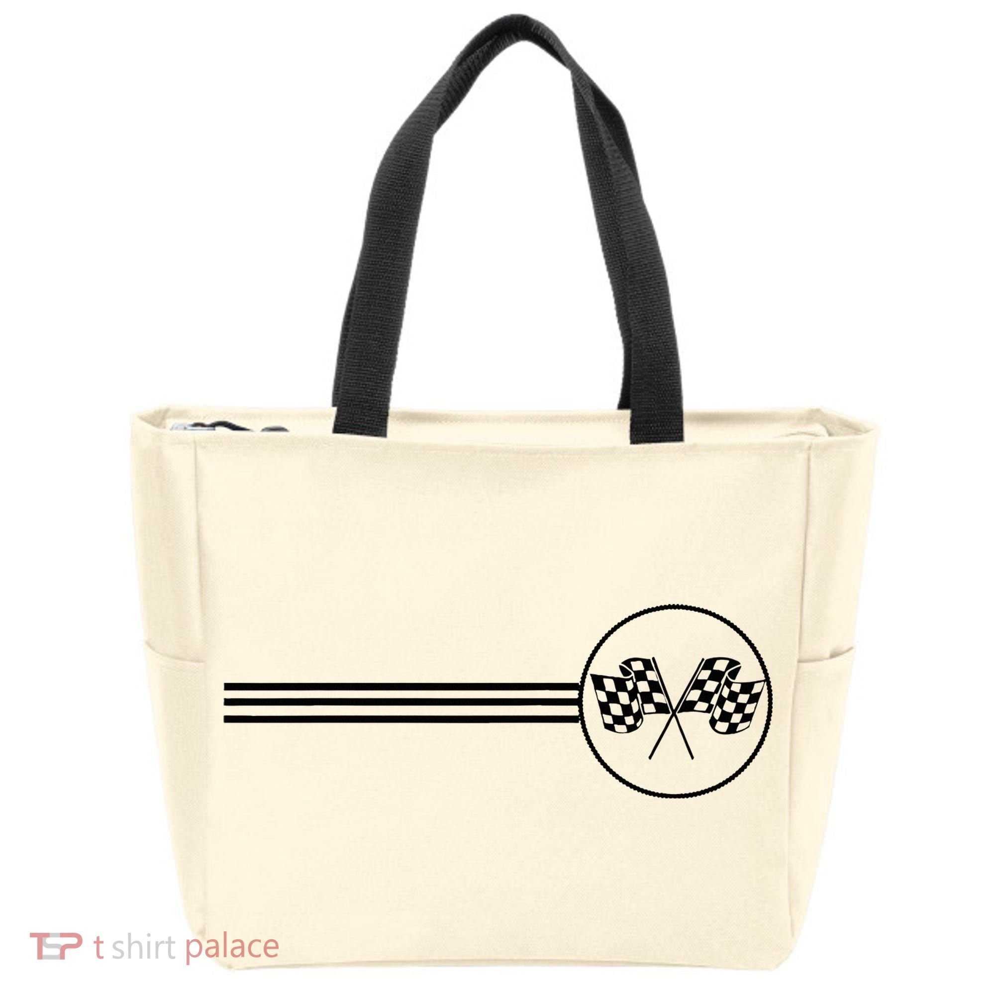 Checker Flag Dirt Track Racing Checkered Flag Racing Rally Tote Bag