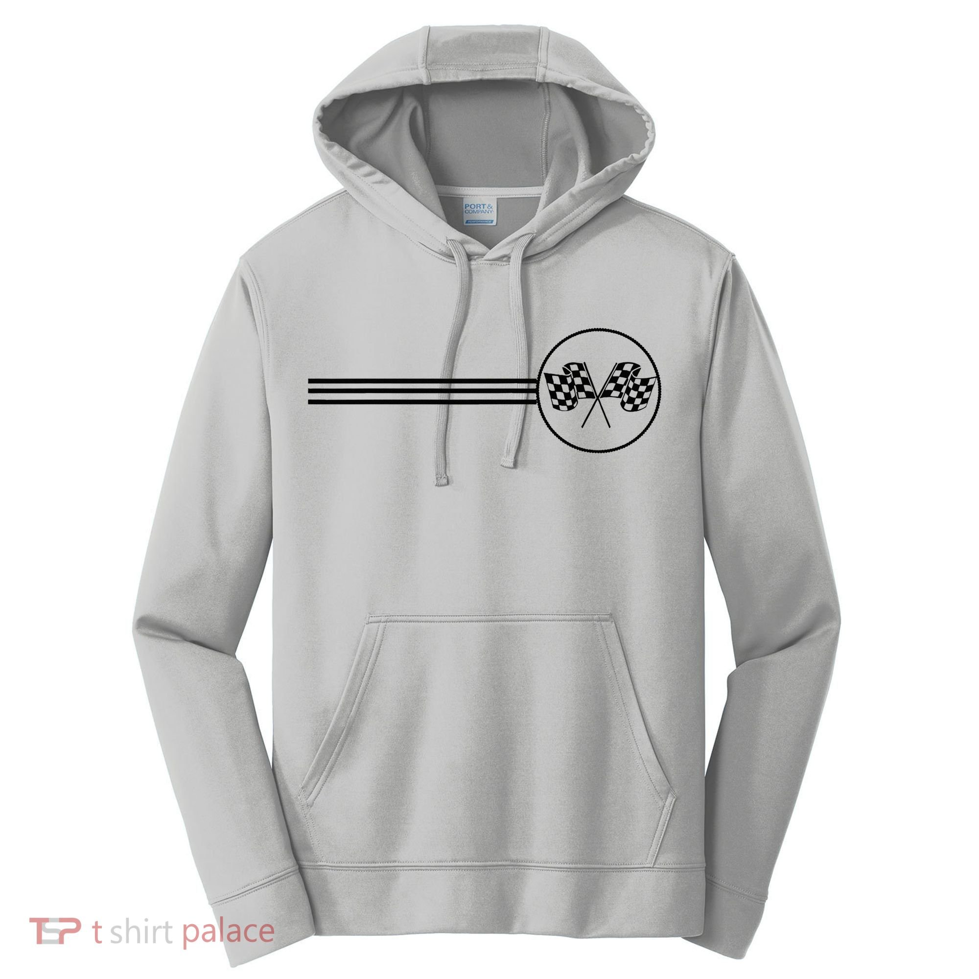 Checker Flag Dirt Track Racing Checkered Flag Racing Rally Performance Fleece Hoodie