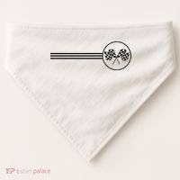 Checker Flag Dirt Track Racing Checkered Flag Racing Rally USA-Made Doggie Bandana thumb 0