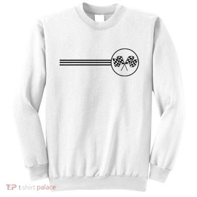 Checker Flag Dirt Track Racing Checkered Flag Racing Rally Sweatshirt