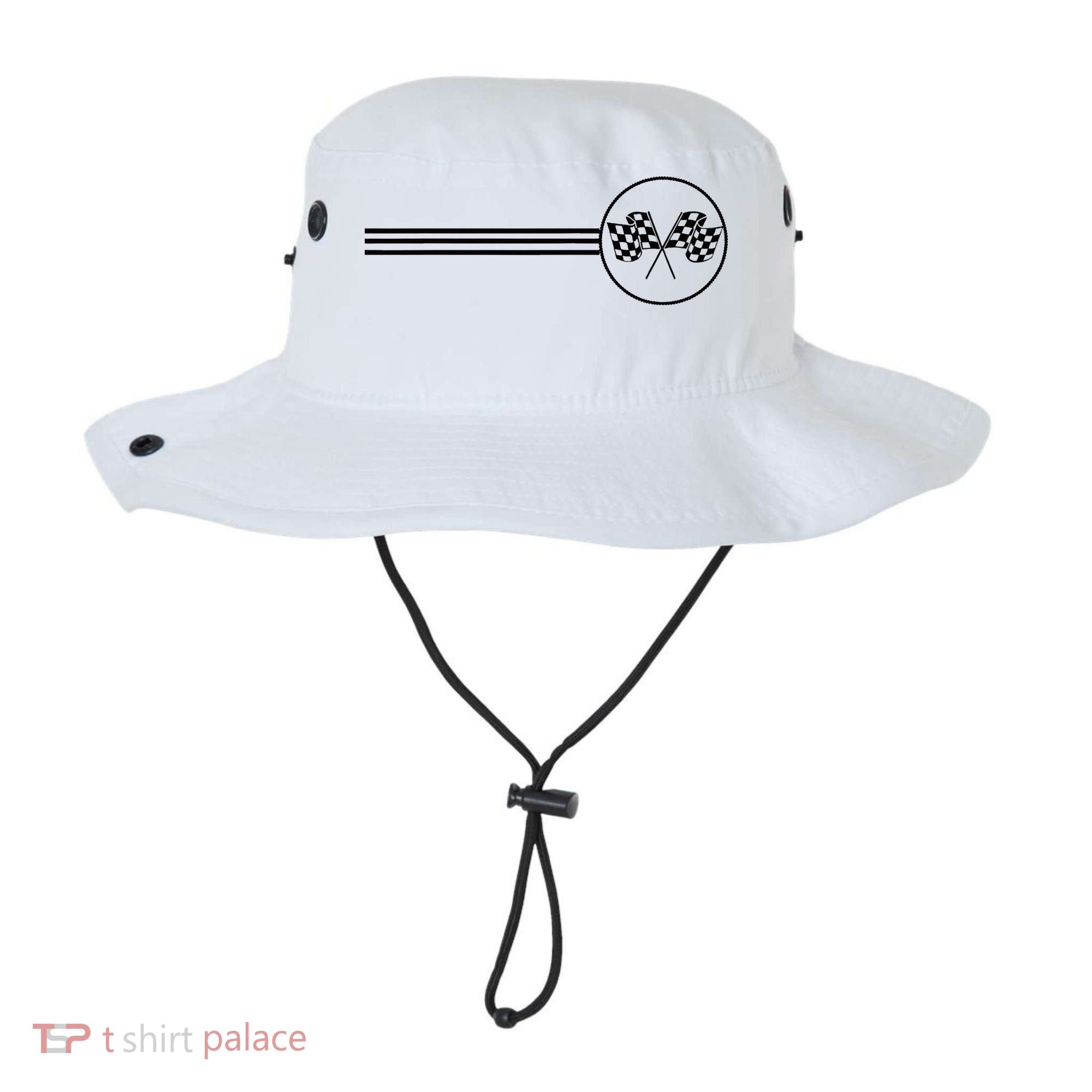 Checker Flag Dirt Track Racing Checkered Flag Racing Rally Bucket Hat