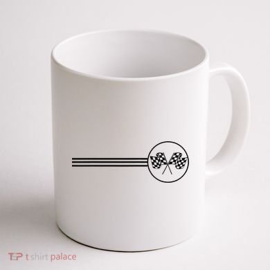 Checker Flag Dirt Track Racing Checkered Flag Racing Rally Coffee Mug back