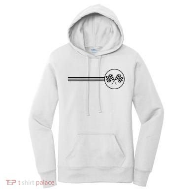 Checker Flag Dirt Track Racing Checkered Flag Racing Rally Women's Hoodie
