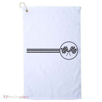 Checker Flag Dirt Track Racing Checkered Flag Racing Rally Golf Towel