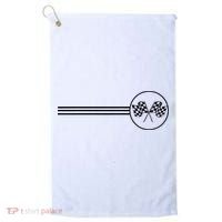 Checker Flag Dirt Track Racing Checkered Flag Racing Rally Golf Towel thumb 0