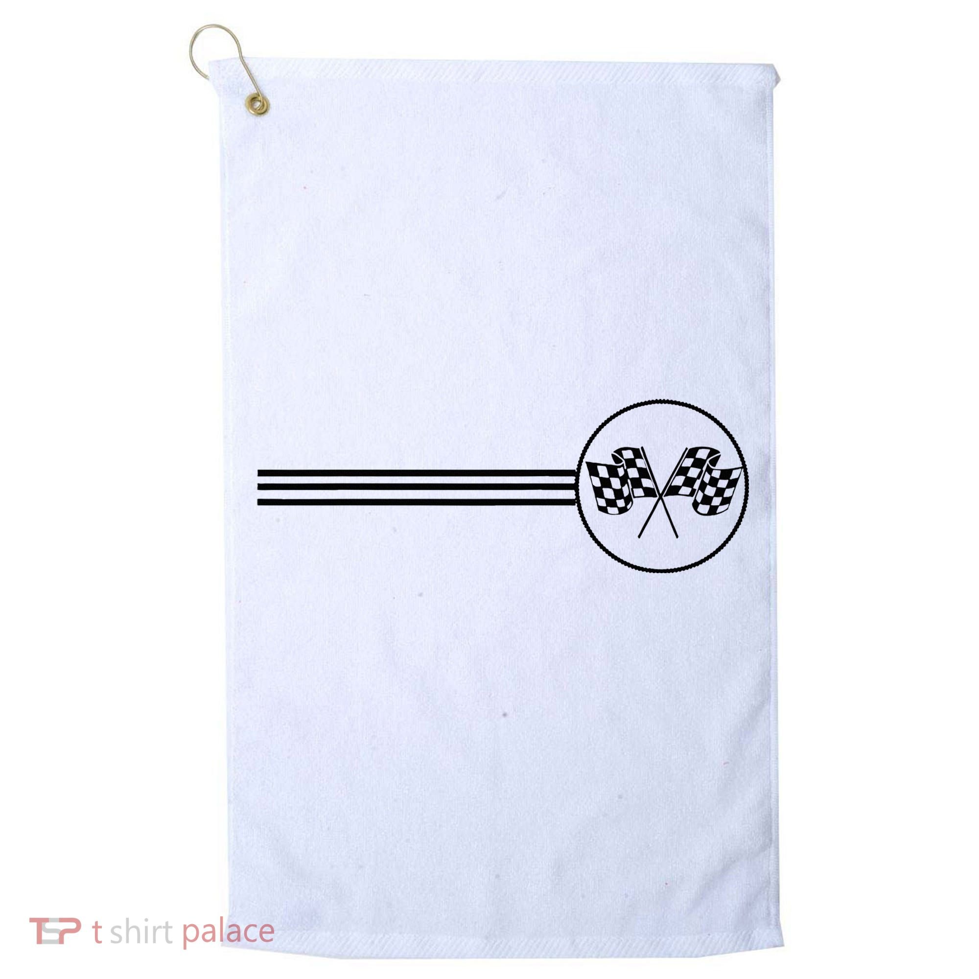 Checker Flag Dirt Track Racing Checkered Flag Racing Rally Golf Towel