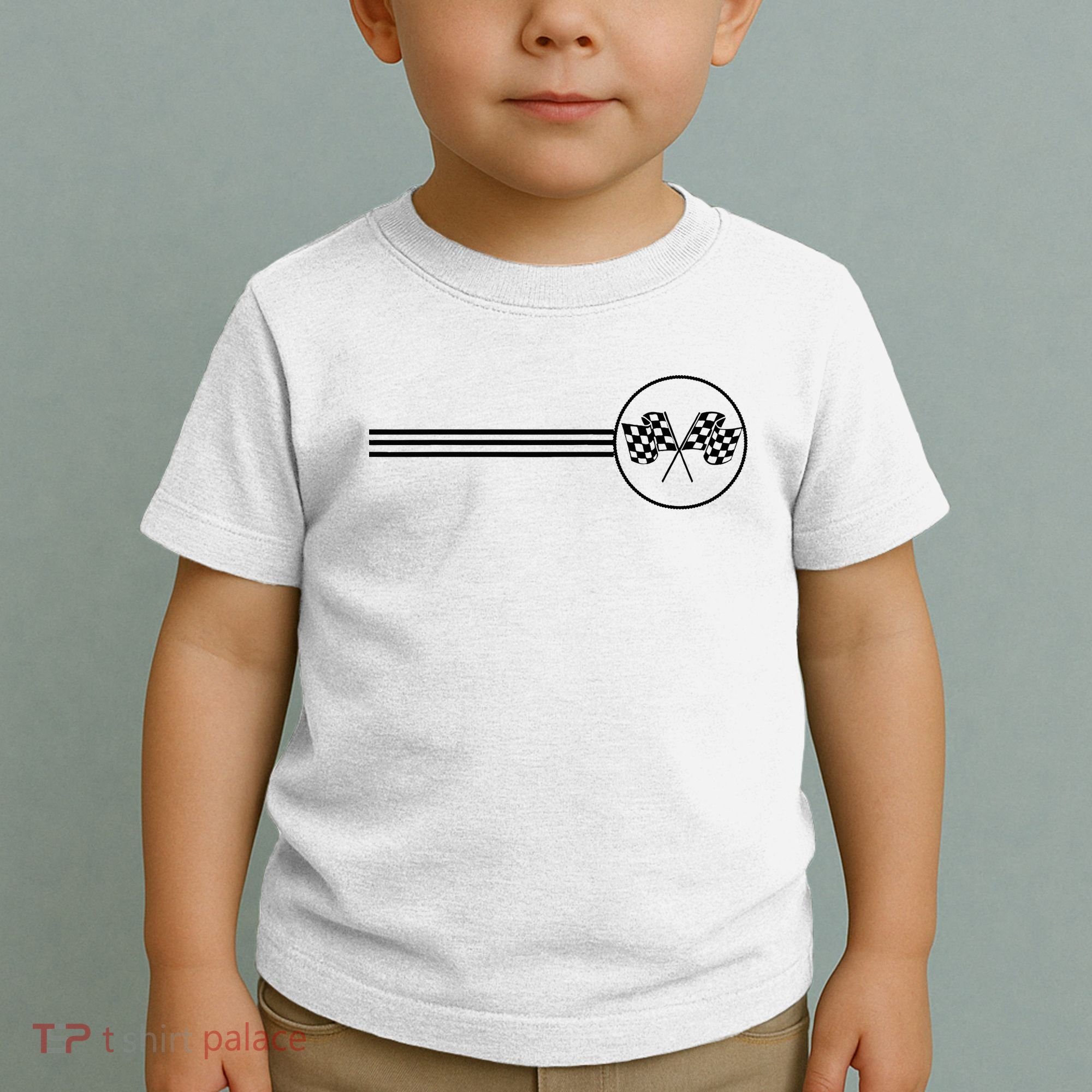 Checker Flag Dirt Track Racing Checkered Flag Racing Rally Toddler T-Shirt