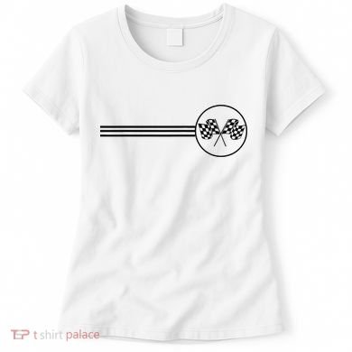 Checker Flag Dirt Track Racing Checkered Flag Racing Rally Women's T-Shirt