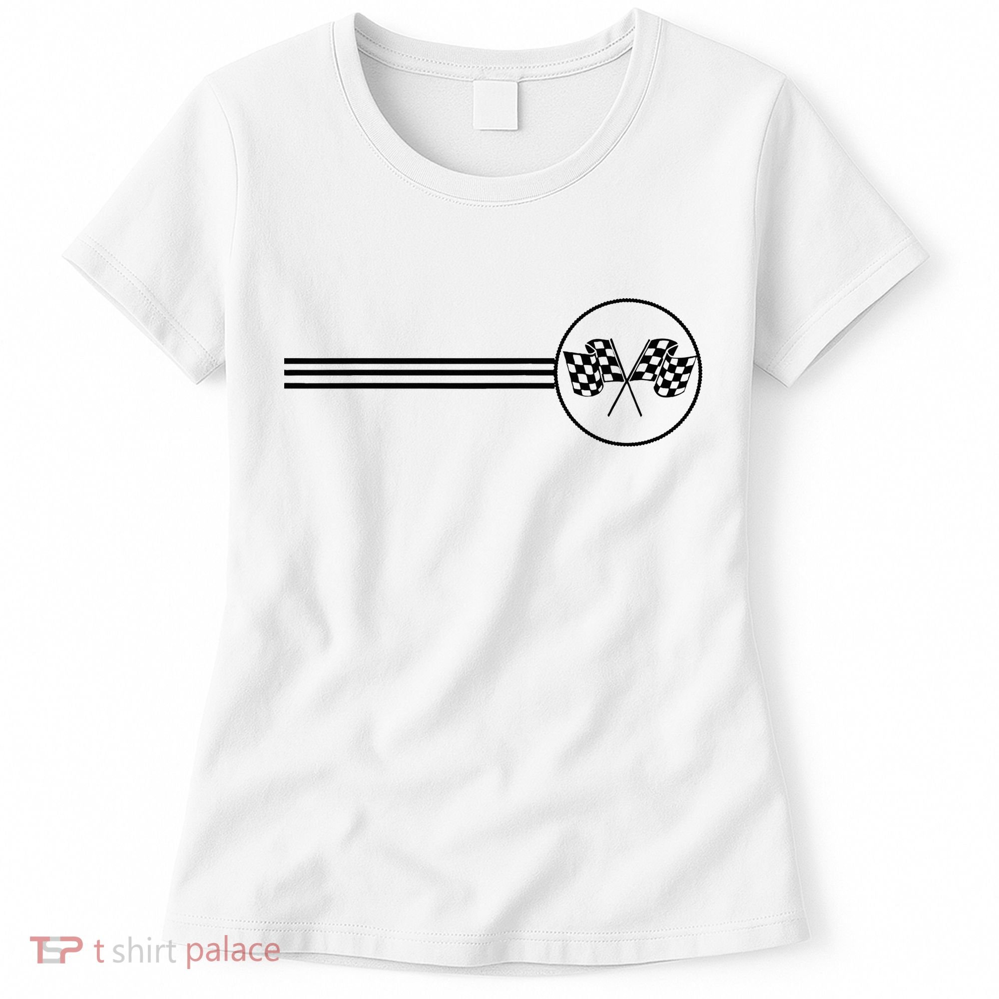Checker Flag Dirt Track Racing Checkered Flag Racing Rally Women's T-Shirt