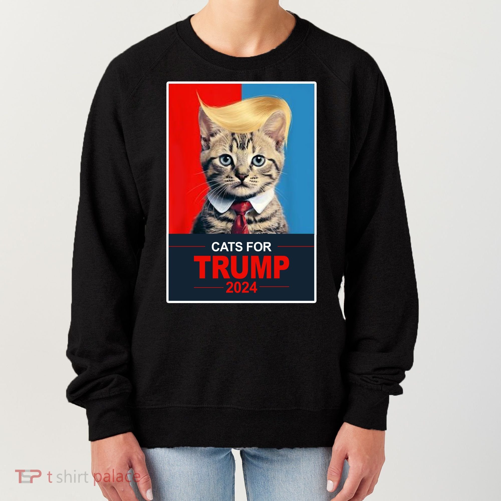 Cats For Donald Trump 2024 Election Women's Sweatshirt