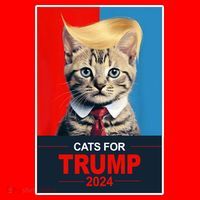 Cats For Donald Trump 2024 Election Santa Hat thumb 1