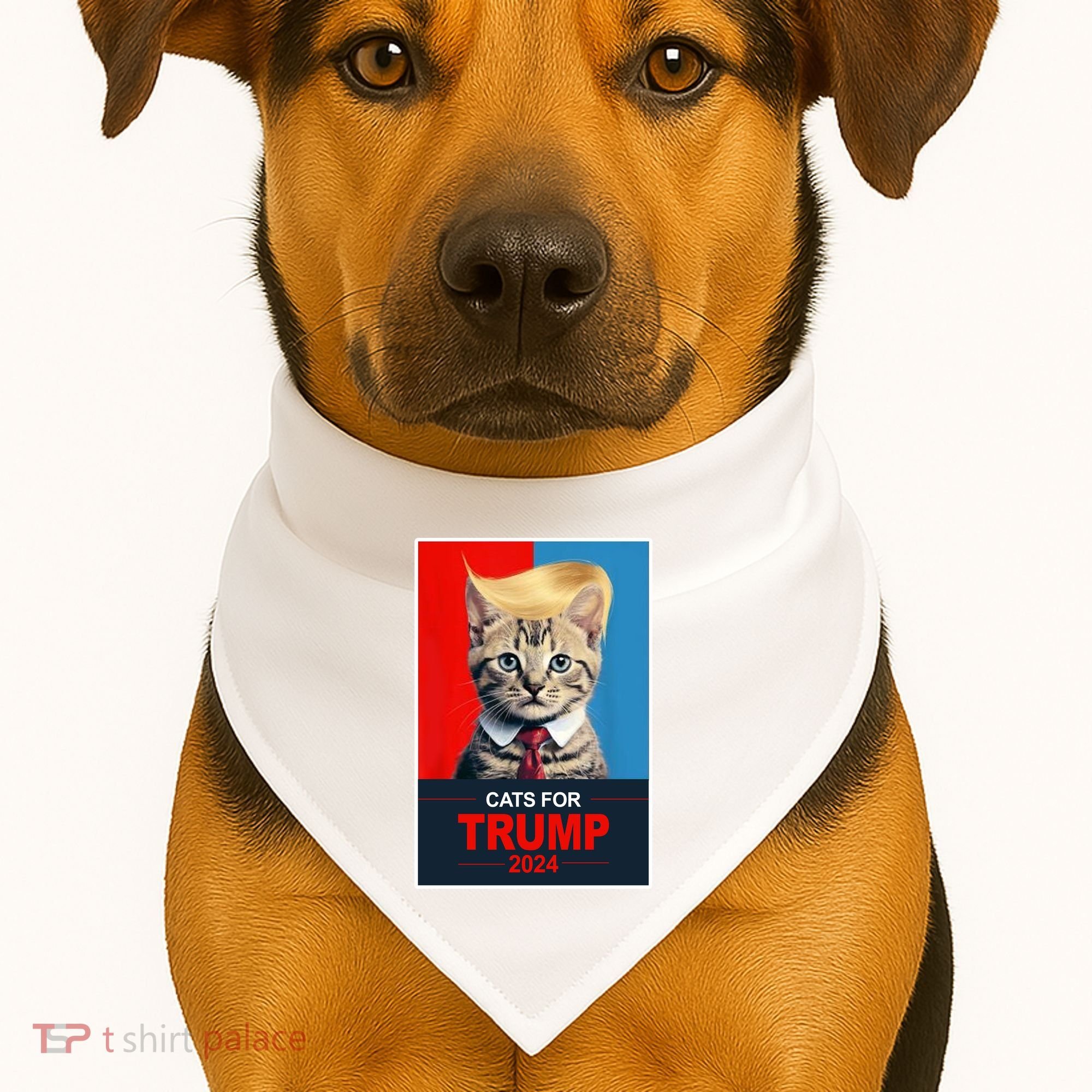 Cats For Donald Trump 2024 Election USA-Made Doggie Bandana