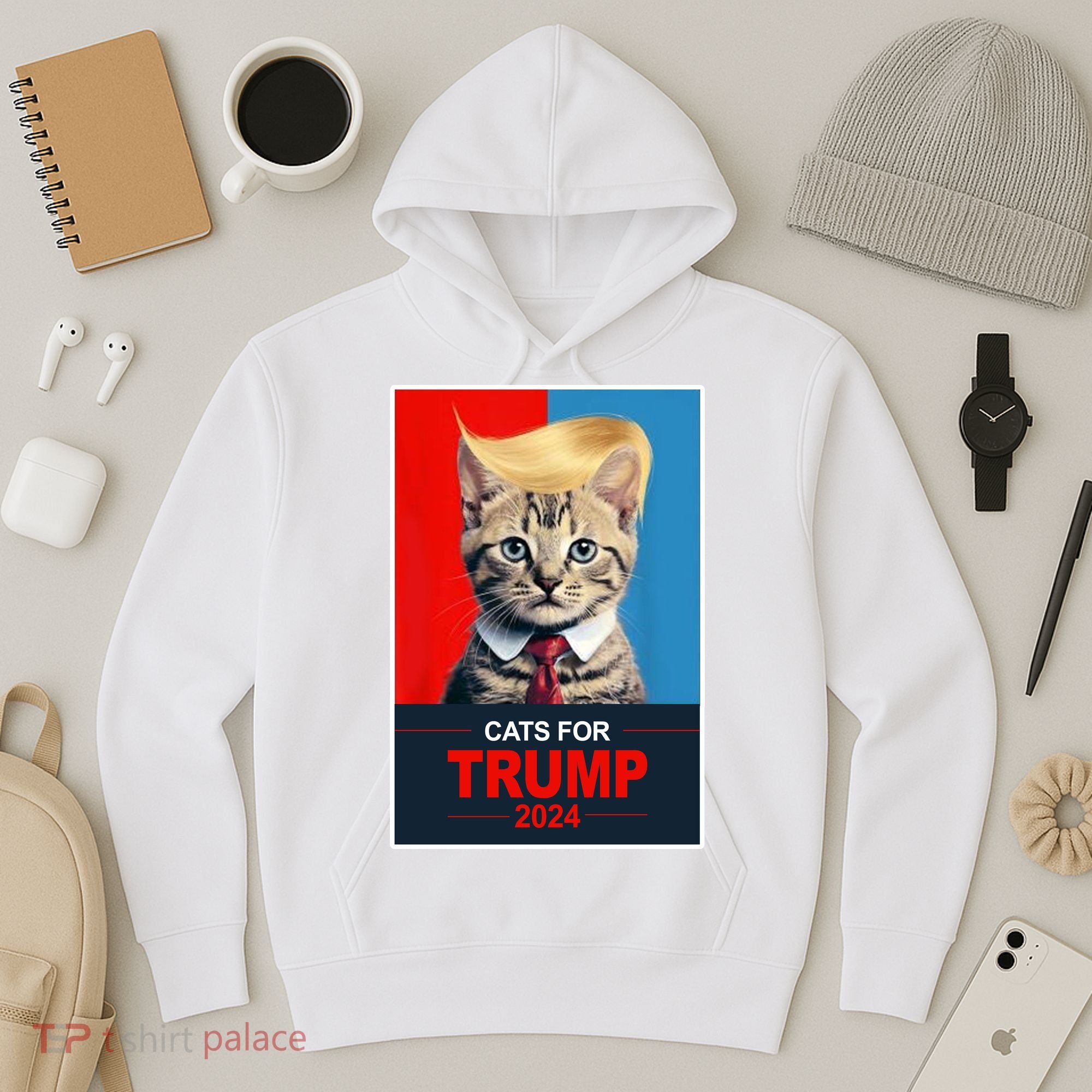 Cats For Donald Trump 2024 Election Hoodie