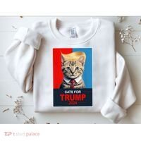 Cats For Donald Trump 2024 Election Sweatshirt thumb 2