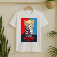 Cats For Donald Trump 2024 Election T-Shirt thumb 2